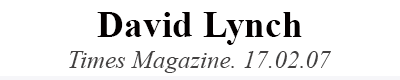 David Lynch